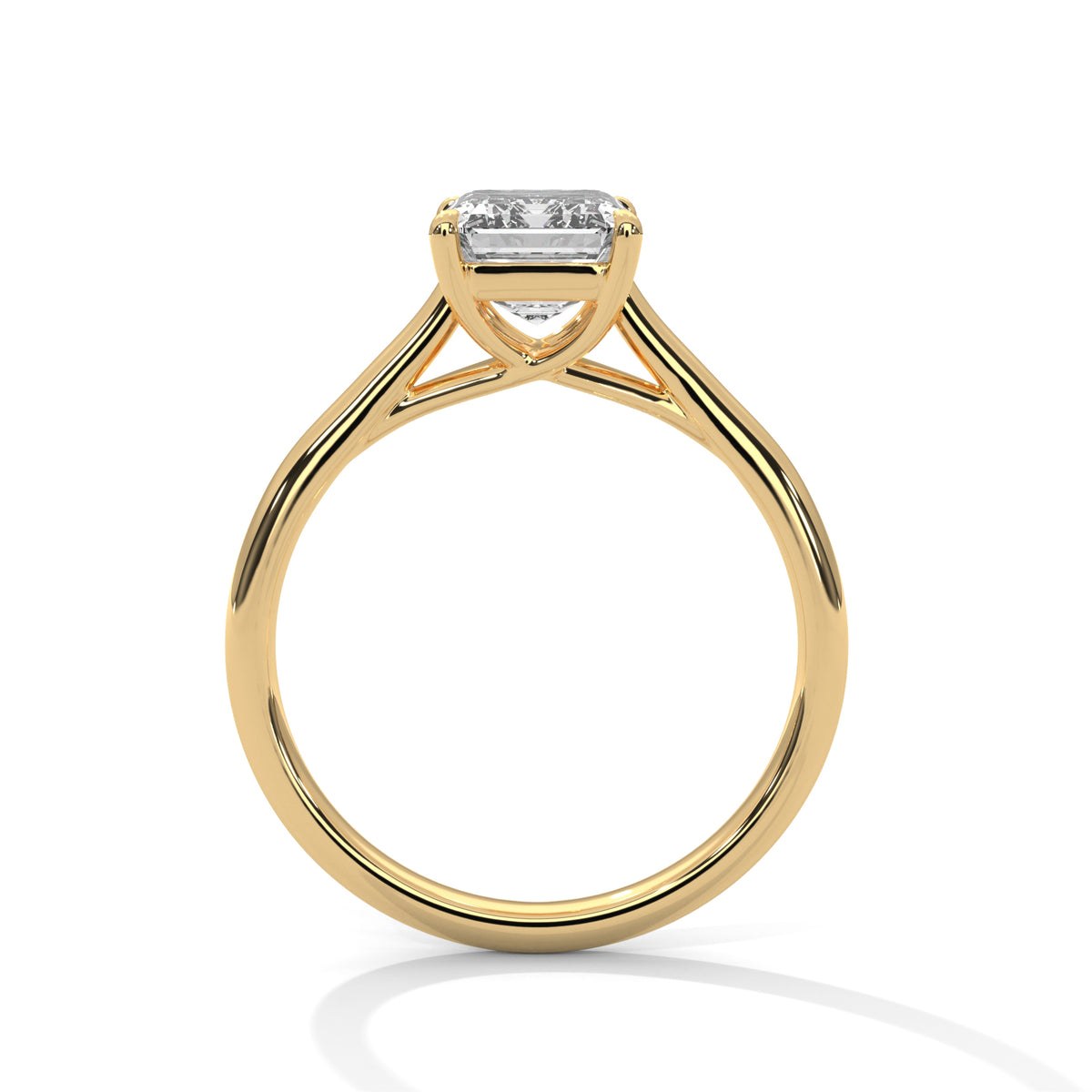 Pure Clarity Emerald Solitaire Ring