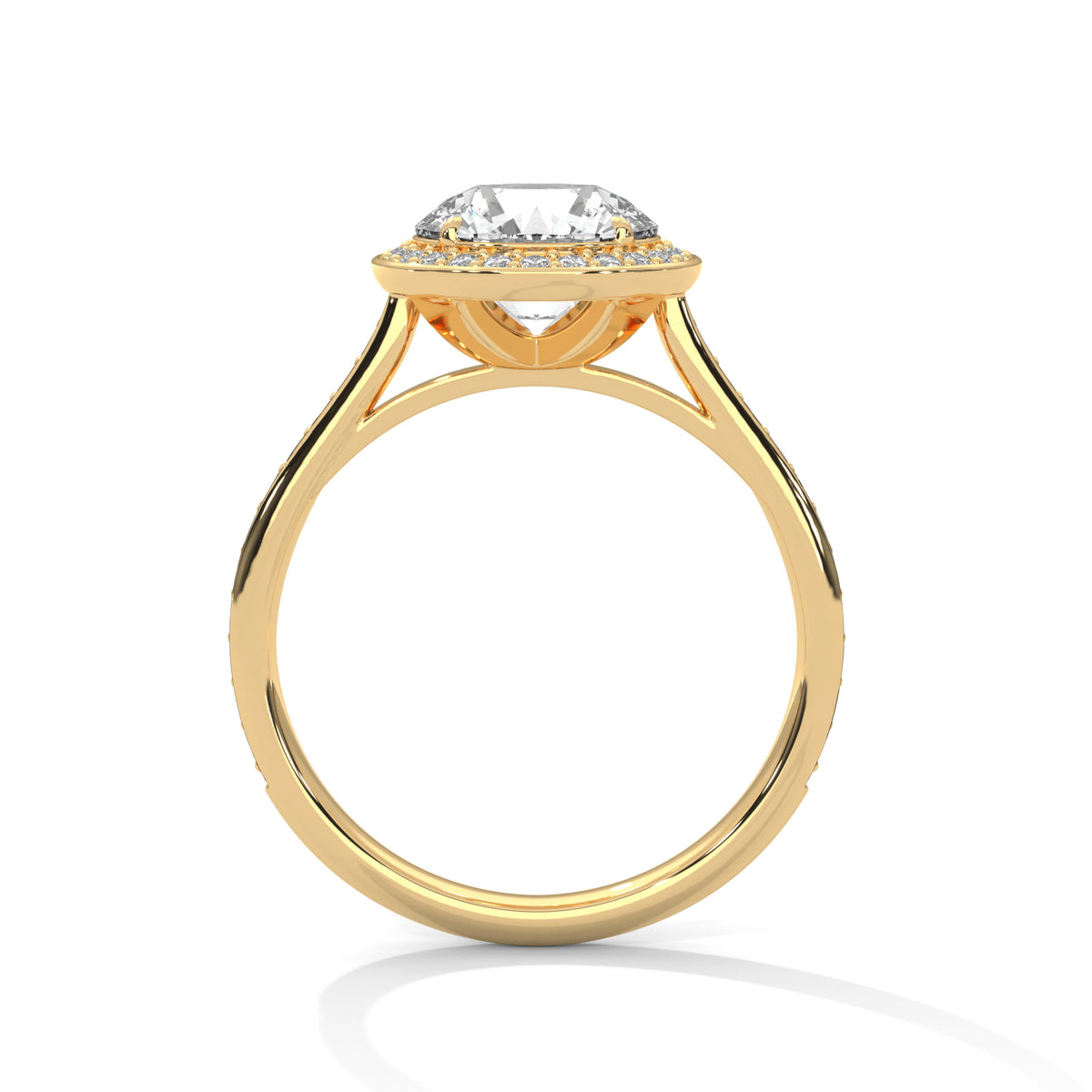 Celestial Halo Solitaire Ring