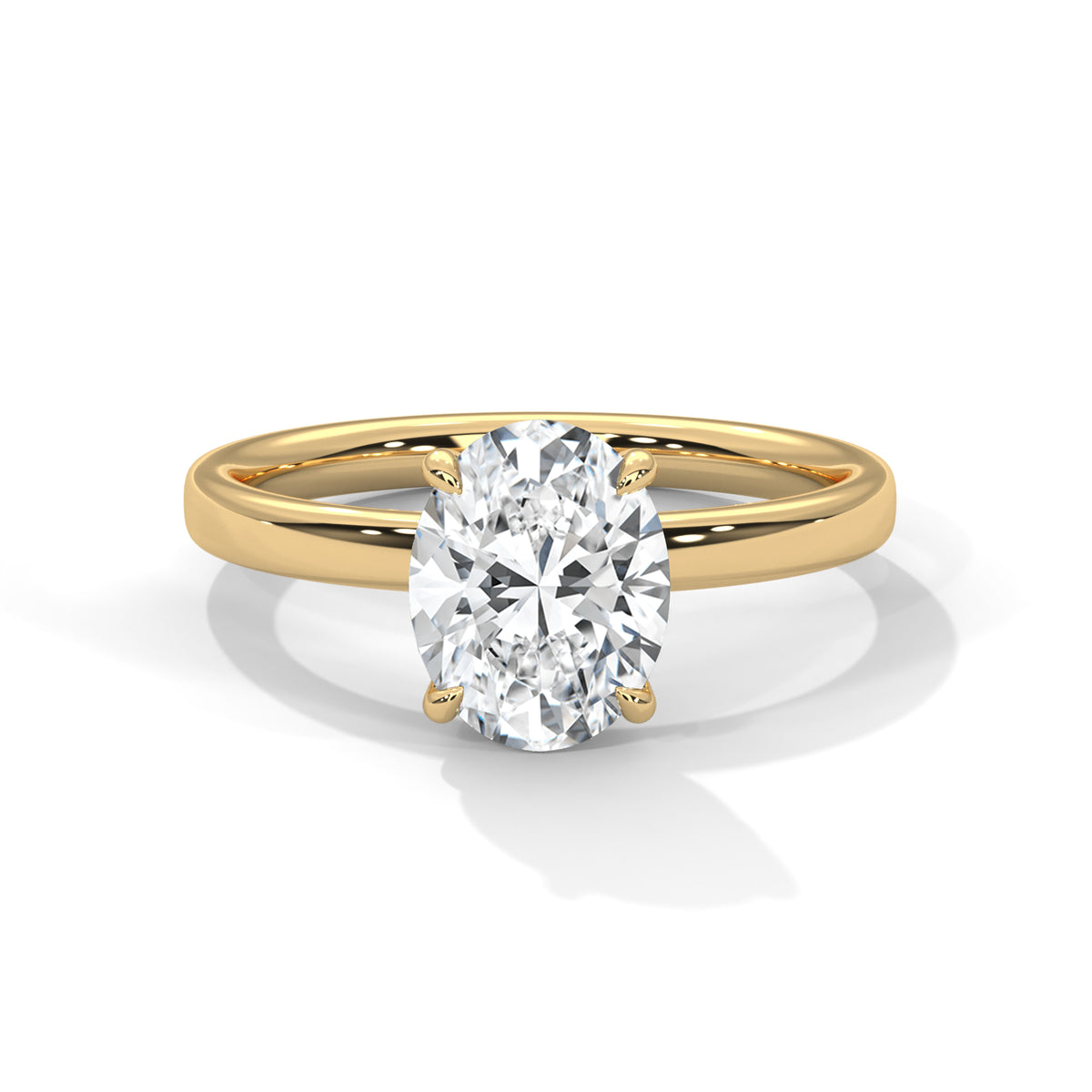 Luminous Oval Solitaire Ring
