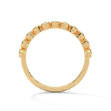 Bezel Bubble Half Eternity Ring