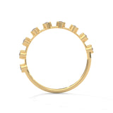 Stardust Prong Half Eternity Ring