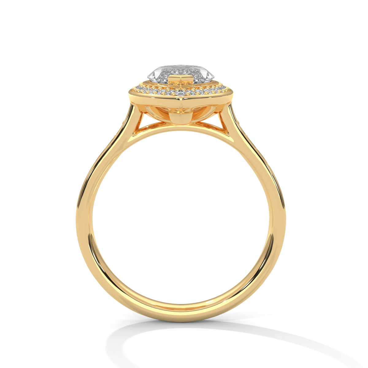 Marquise Eclipse Halo Ring