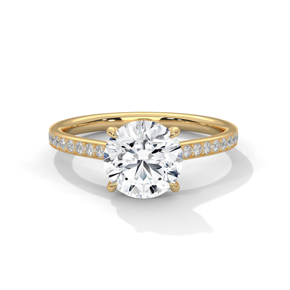 Starlit Crown Solitaire Ring