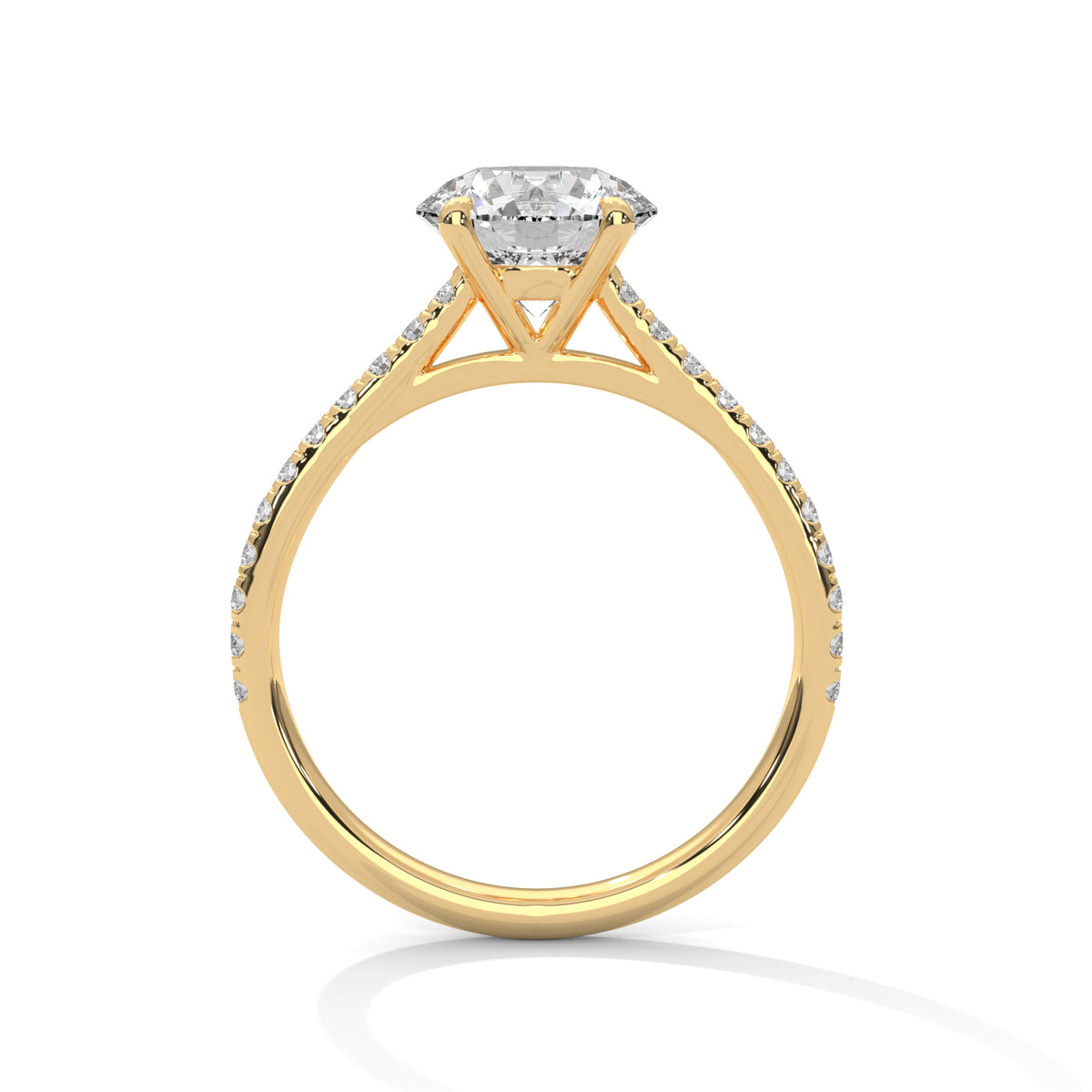 Lumière Pavé Solitaire Ring