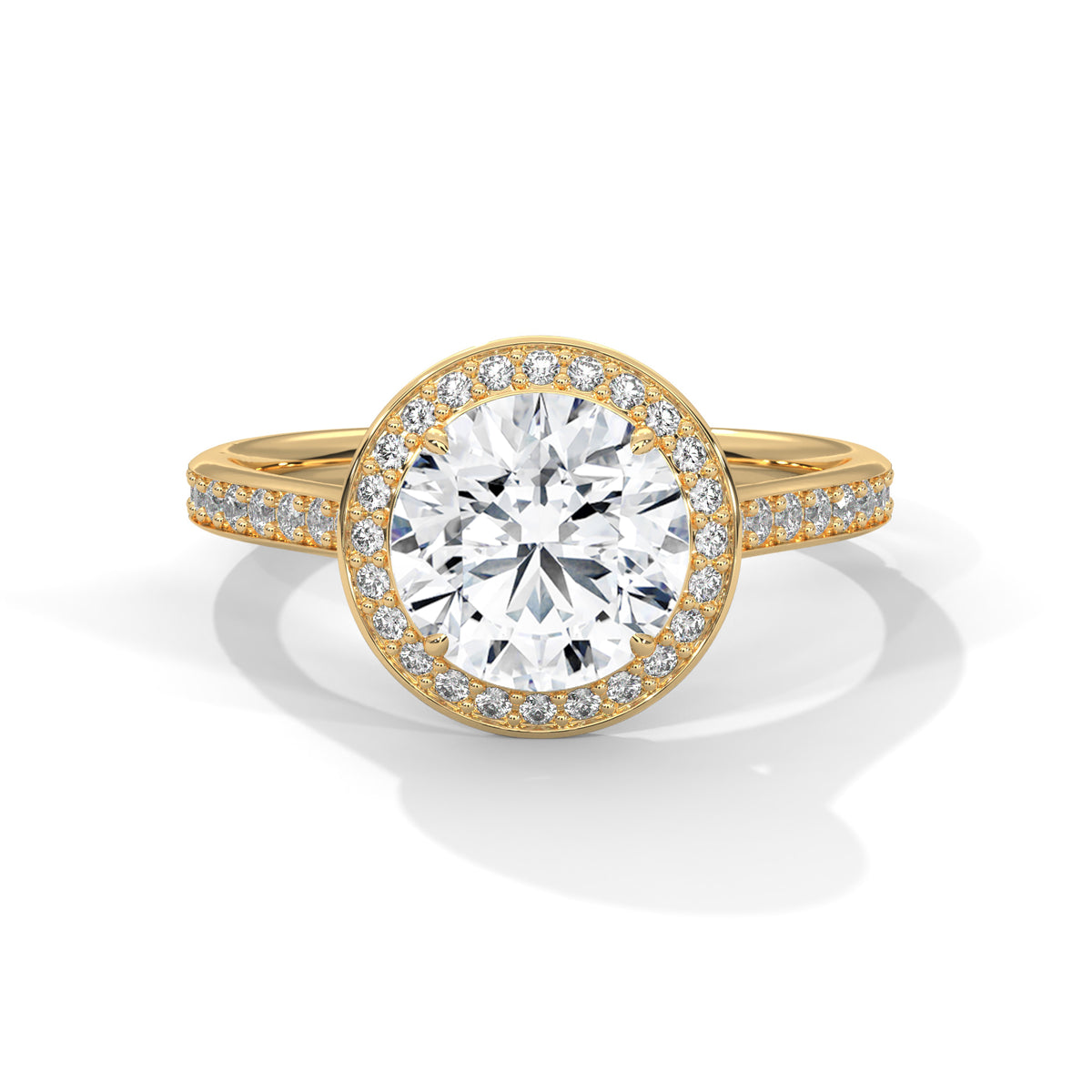 Celestial Halo Solitaire Ring
