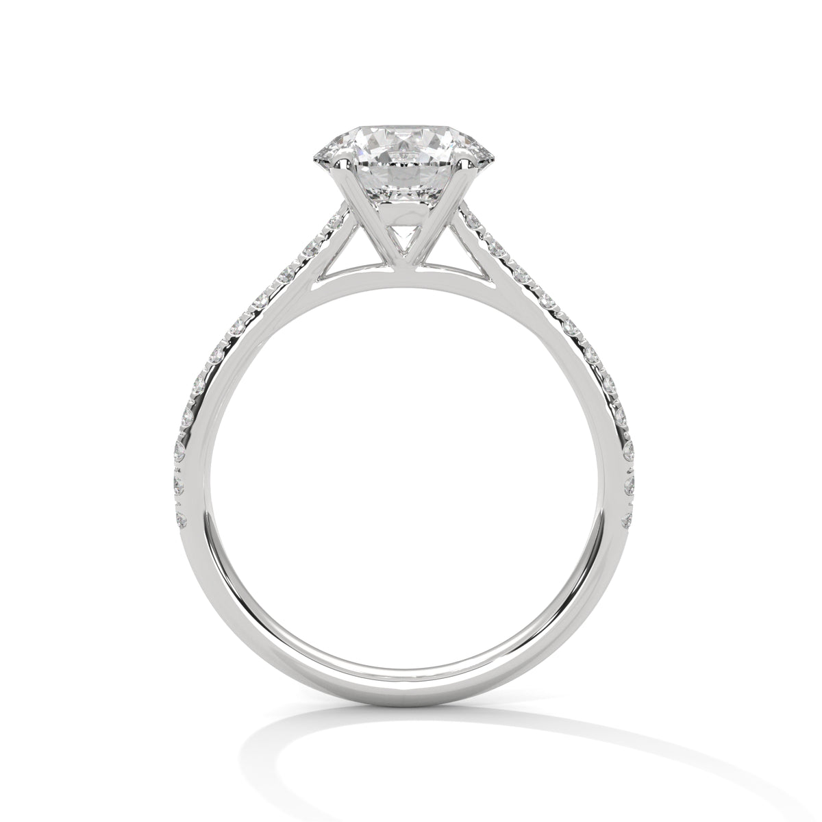 Lumière Pavé Solitaire Ring