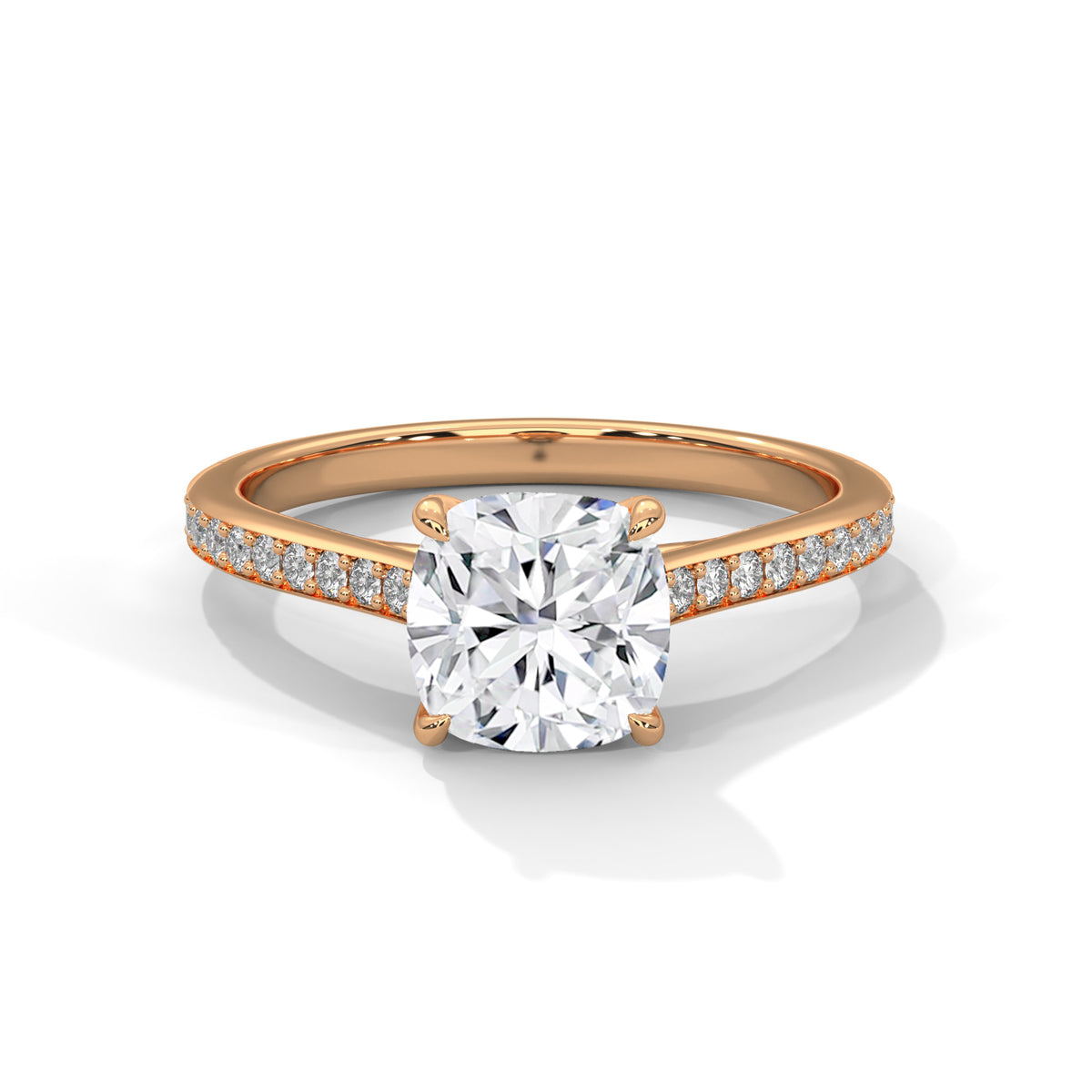 Cushion Crown Solitaire Ring