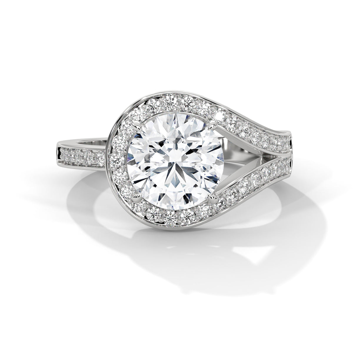 Celestial Bypass Halo Solitaire Ring