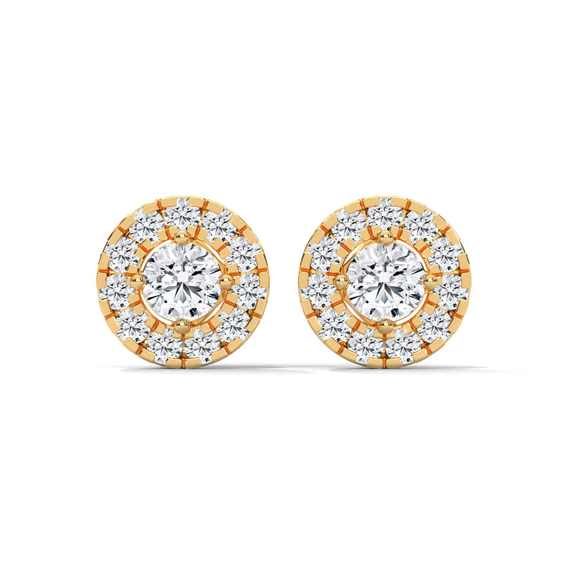 Celestial Halo Cluster Stud Earrings