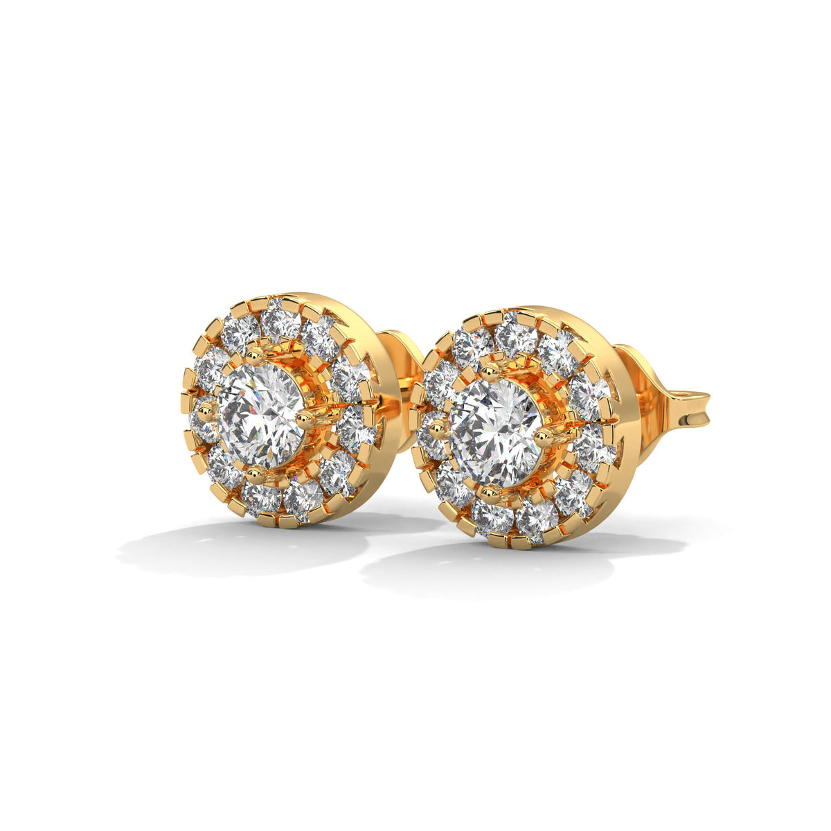 Celestial Halo Cluster Stud Earrings