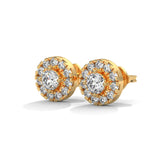 Celestial Halo Cluster Stud Earrings