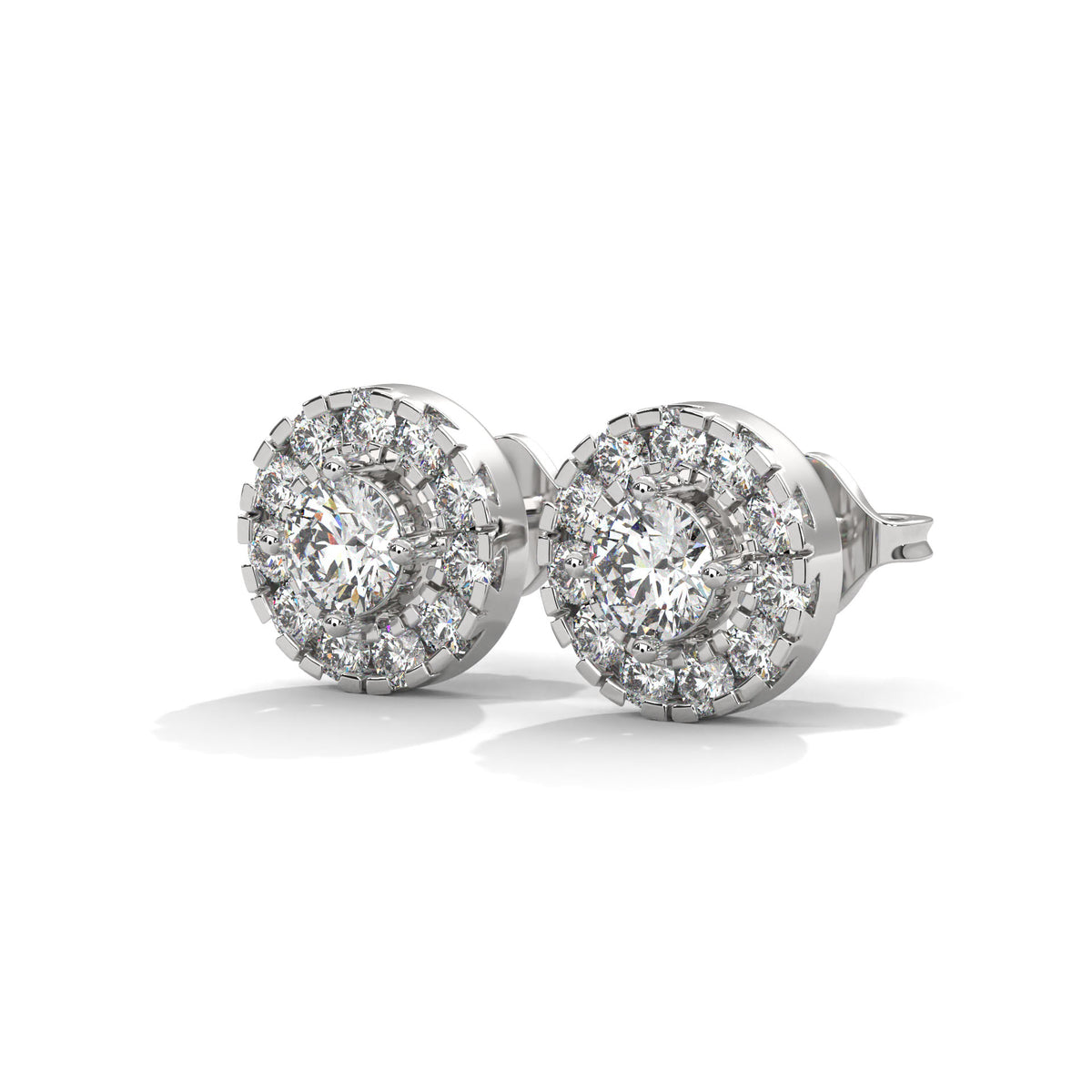 Celestial Halo Cluster Stud Earrings