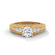 Milgrain Arch Solitaire Ring