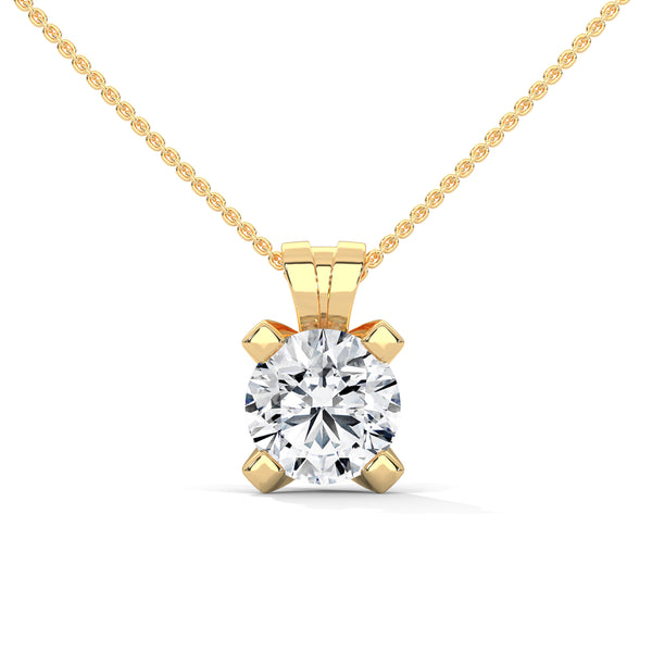 Radiant Claw Solitaire Pendant