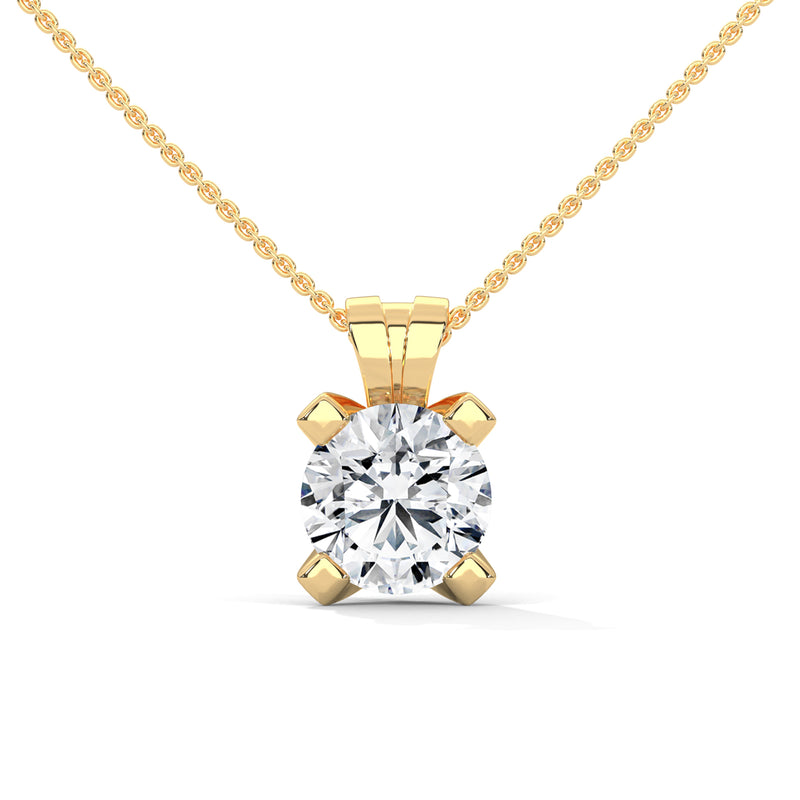 Radiant Claw Solitaire Pendant