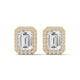 Radiant Halo Octagon Stud Earrings