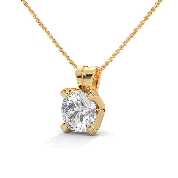 Radiant Claw Solitaire Pendant