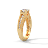 Milgrain Arch Solitaire Ring