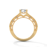 Milgrain Arch Solitaire Ring
