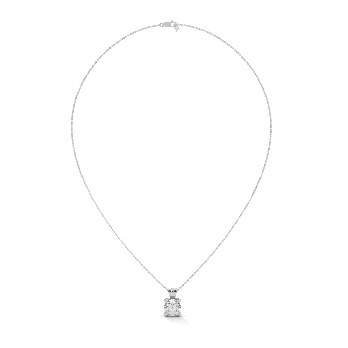 Radiant Claw Solitaire Pendant