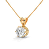 Luminary Crown Solitaire Pendant