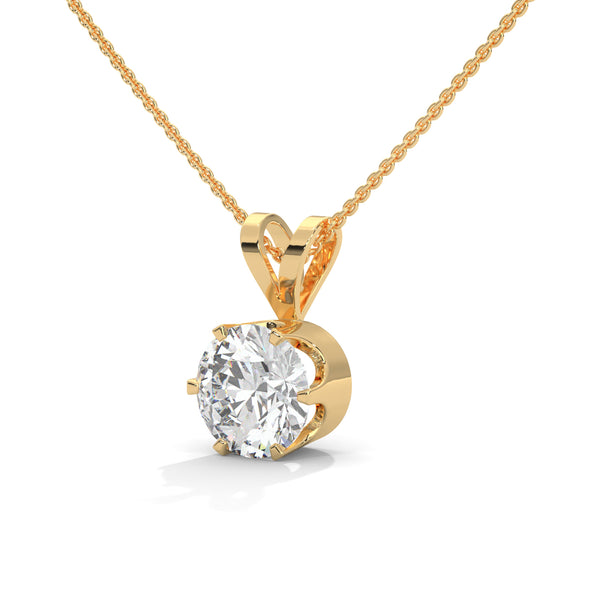 Luminary Crown Solitaire Pendant