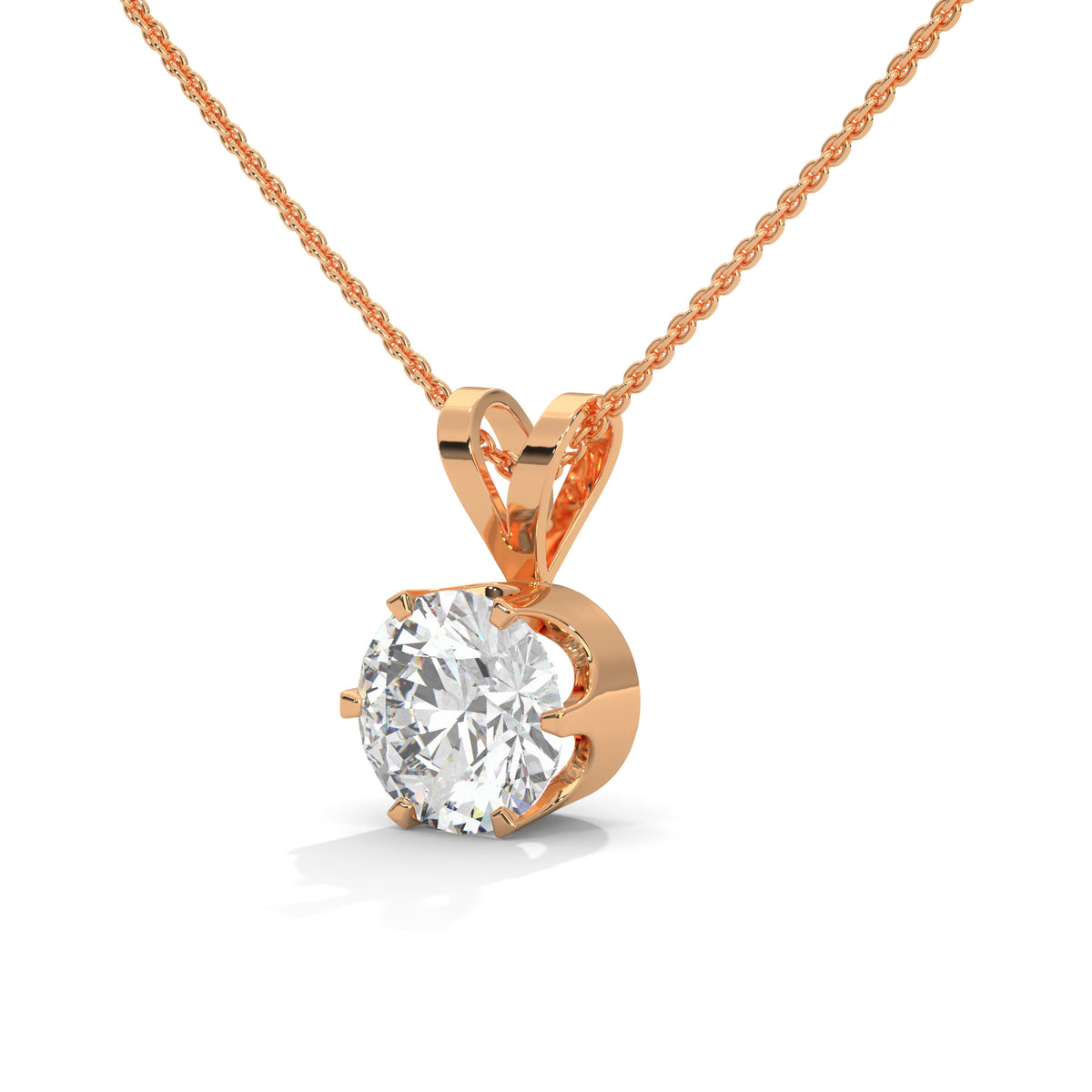 Luminary Crown Solitaire Pendant