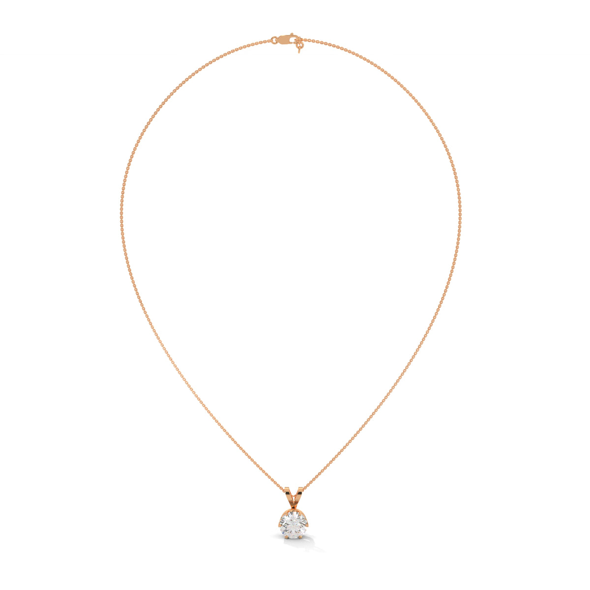 Luminary Crown Solitaire Pendant