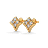 Crowned Chevron Cluster Earrings