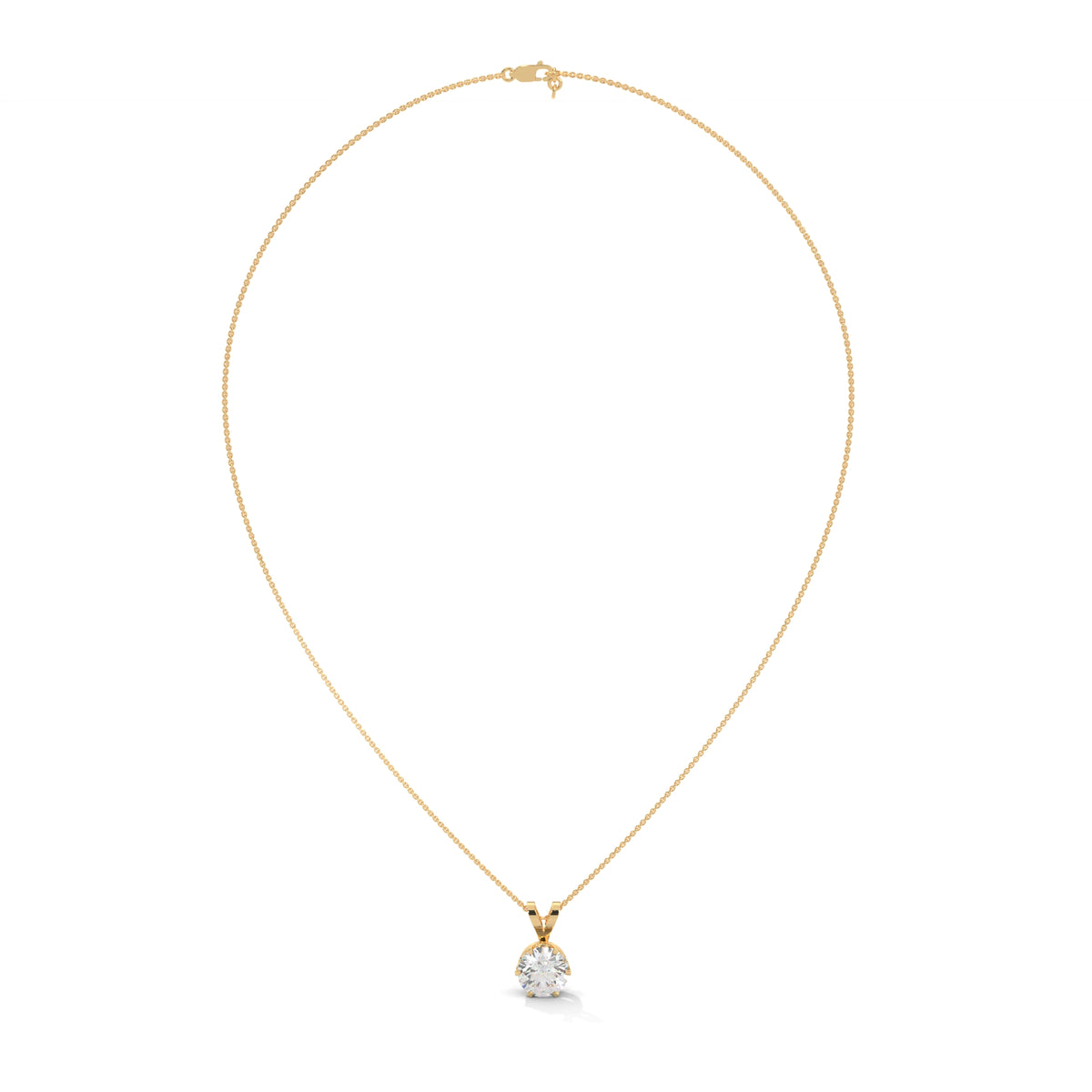 Luminary Crown Solitaire Pendant