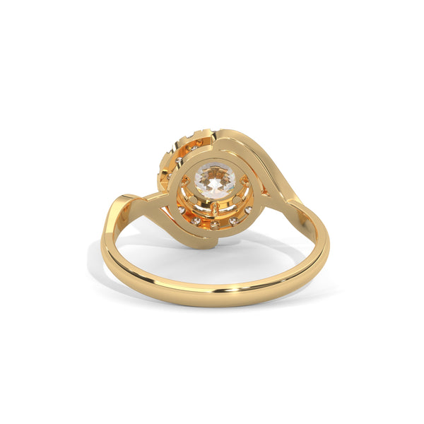 Celestial Swirl Halo Ring