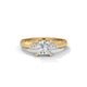 Regal Trio Princess Solitaire Ring