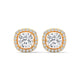 Cushion Halo Solitaire Earrings