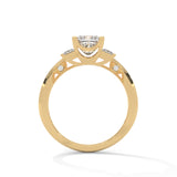 Regal Trio Princess Solitaire Ring