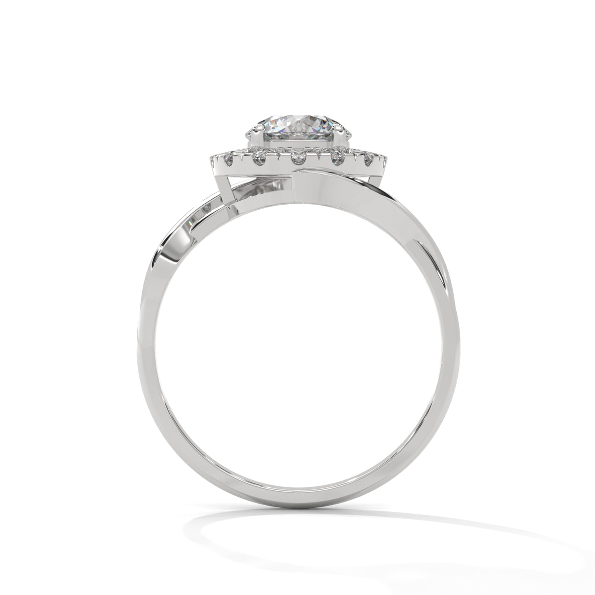 Celestial Swirl Halo Ring