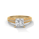 Royal Milgrain Princess Solitaire Ring