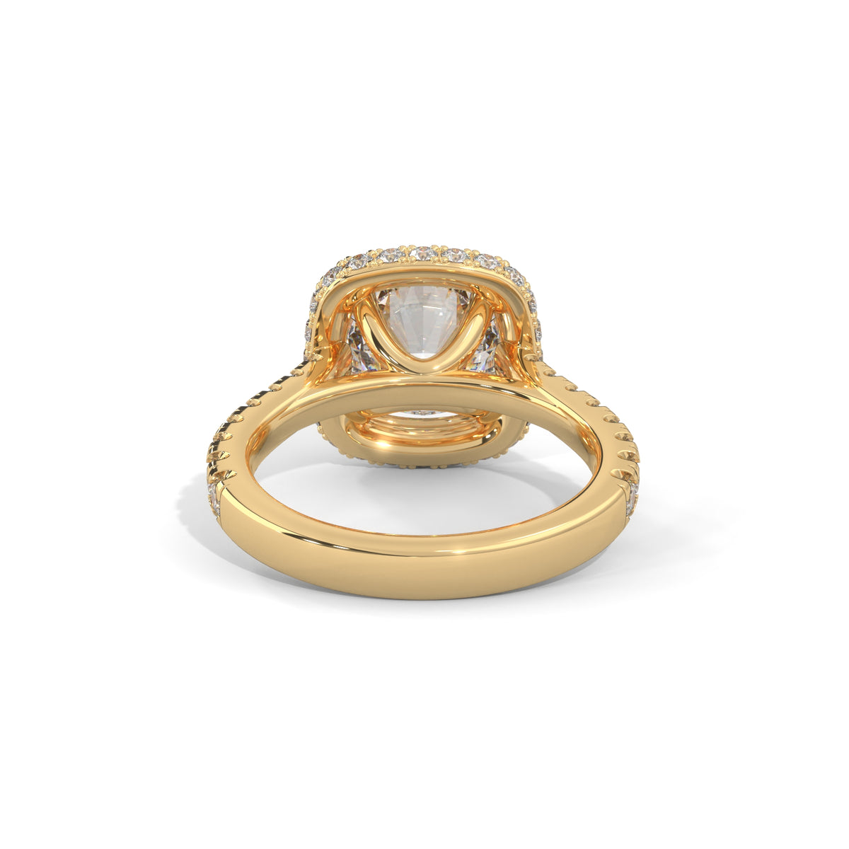 Cushion Crown Halo Ring