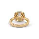 Cushion Crown Halo Ring