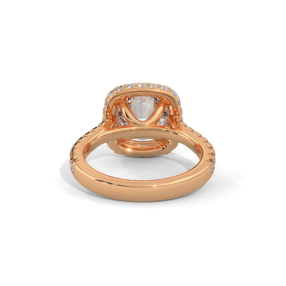 Cushion Crown Halo Ring