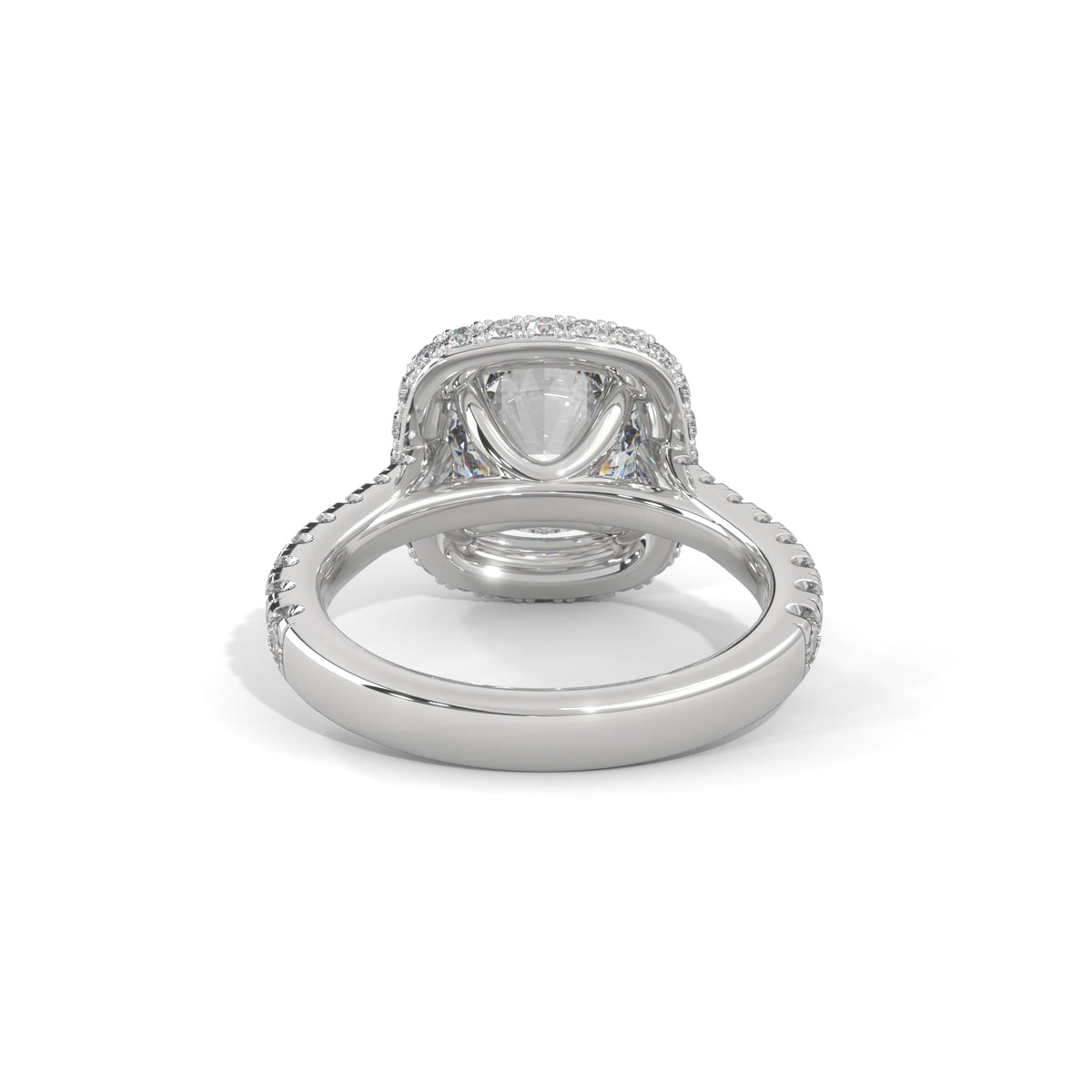 Cushion Crown Halo Ring