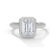 Emerald Radiance Halo Ring