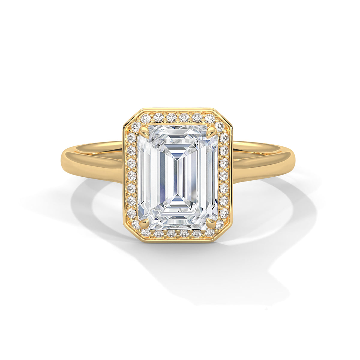 Emerald Radiance Halo Ring