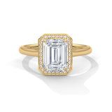 Emerald Radiance Halo Ring