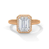 Emerald Radiance Halo Ring