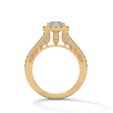Royal Bloom Halo Solitaire Ring