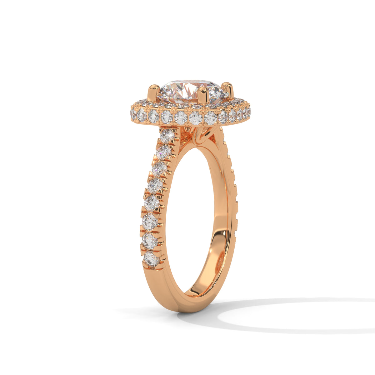 Cushion Crown Halo Ring
