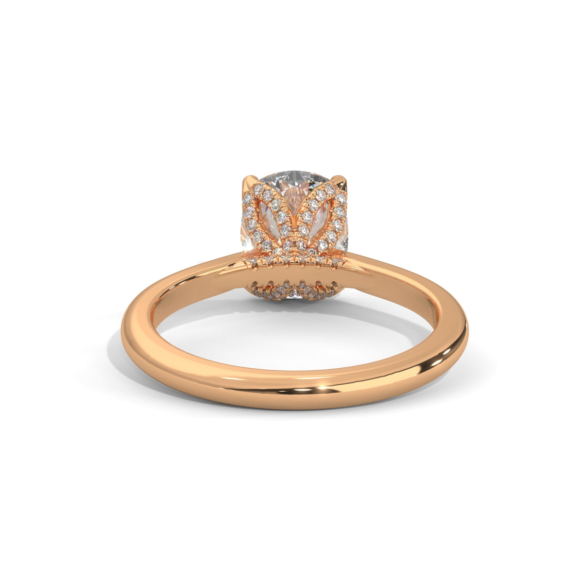 Cushion Crown Solitaire Ring