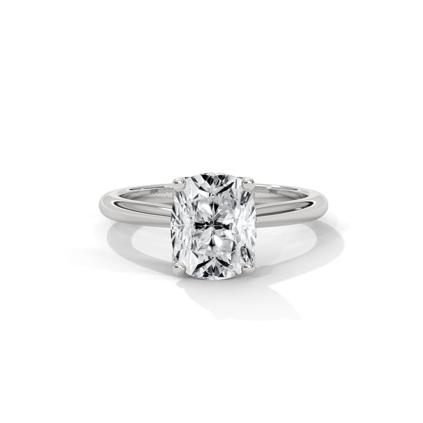 Cushion Crown Solitaire Ring
