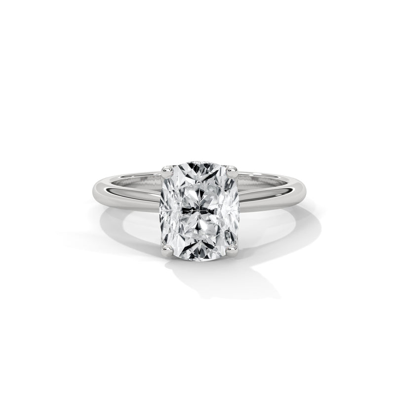 Cushion Crown Solitaire Ring