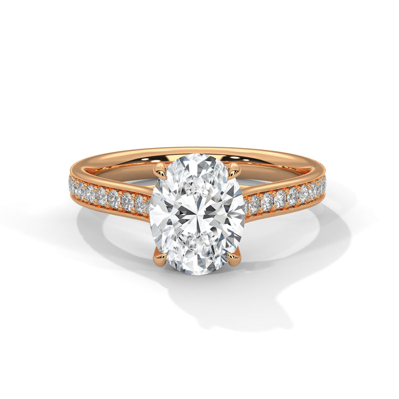 Luminous Oval Solitaire Ring